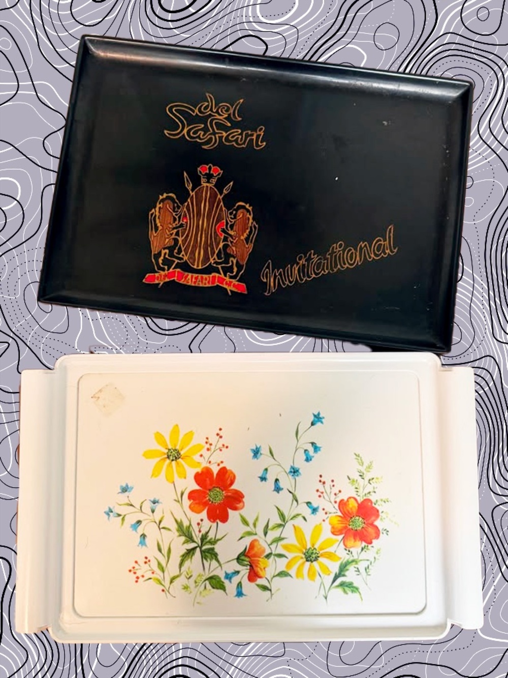 SEPT MOVING SALE - Vintage acrylic decorative trays